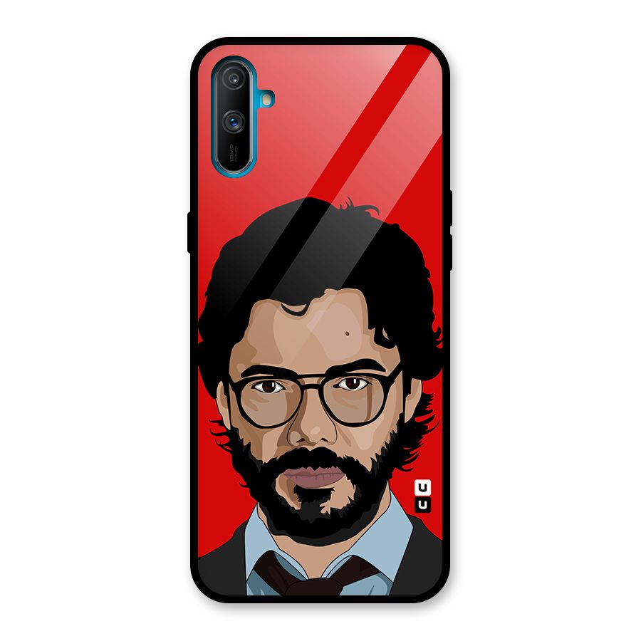 The Professor Illustration Art Glass Back Case for Realme C3