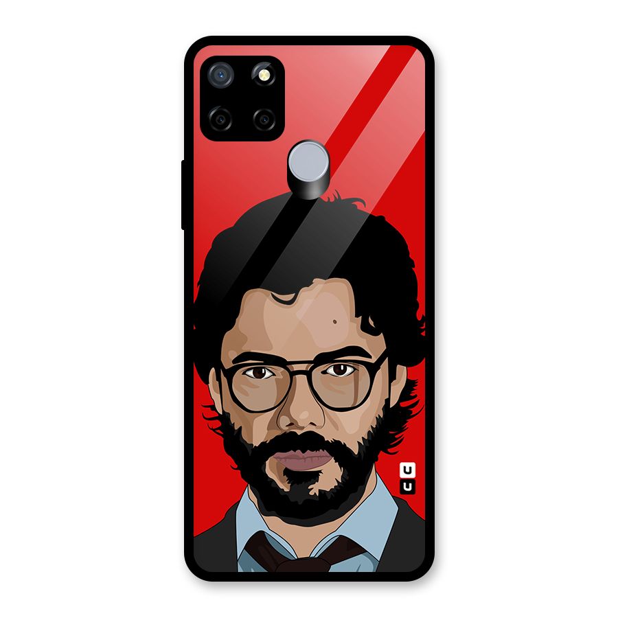 The Professor Illustration Art Glass Back Case for Realme Narzo 20
