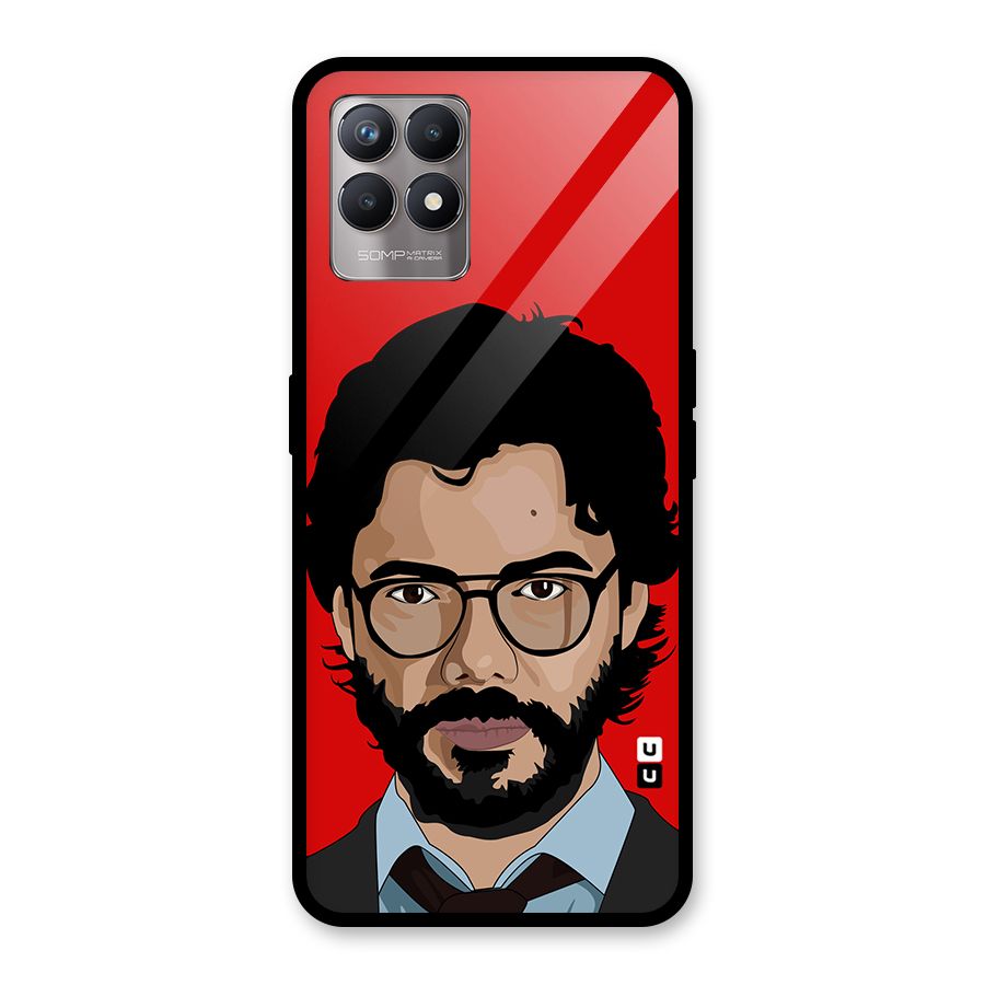 The Professor Illustration Art Glass Back Case for Realme Narzo 50