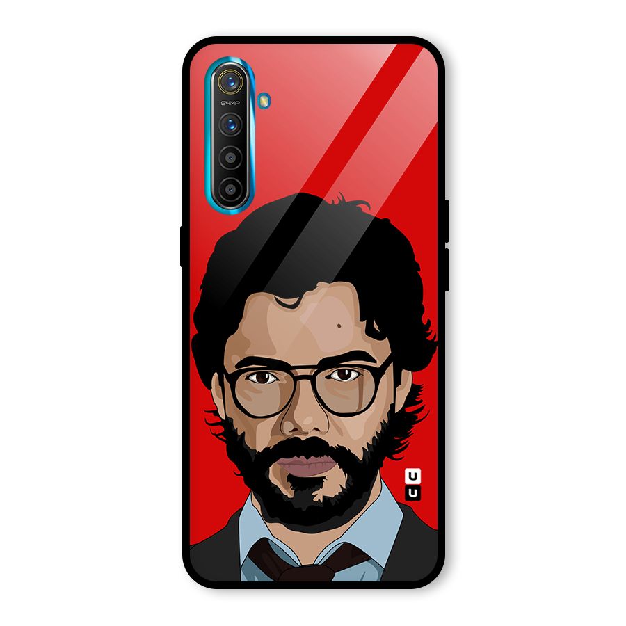The Professor Illustration Art Glass Back Case for Realme X2