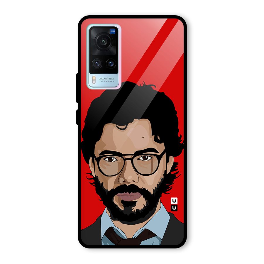 The Professor Illustration Art Glass Back Case for Vivo X60