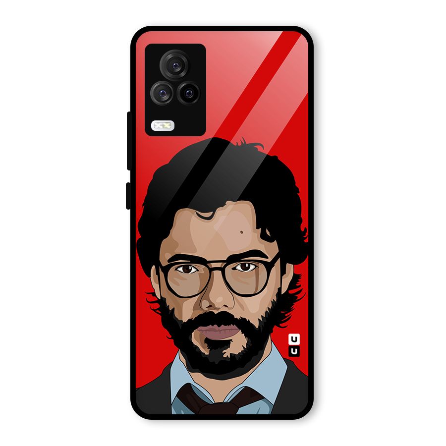 The Professor Illustration Art Glass Back Case for Vivo iQOO 7 Legend 5G