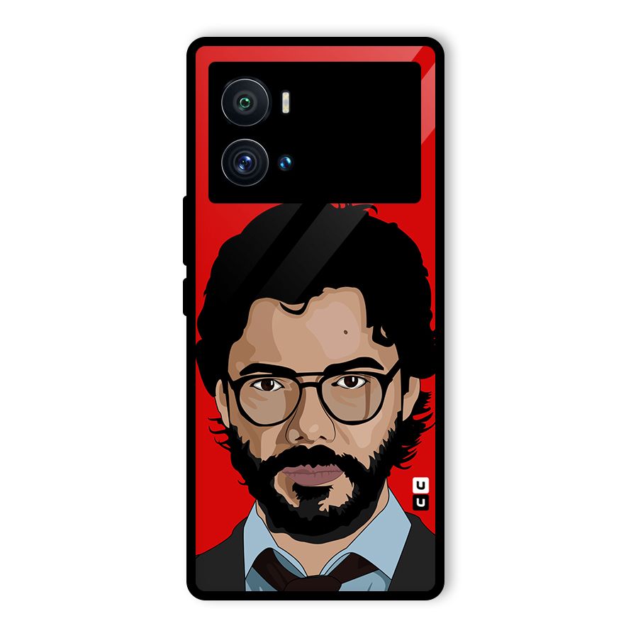 The Professor Illustration Art Glass Back Case for Vivo iQOO 9 Pro