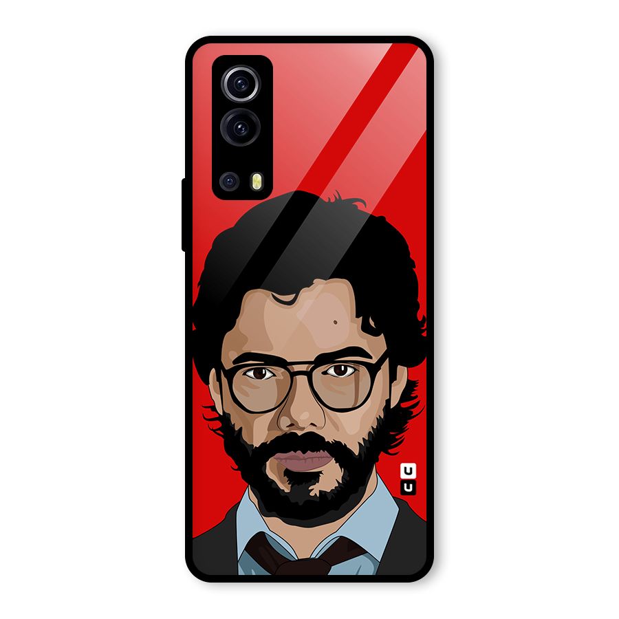 The Professor Illustration Art Glass Back Case for Vivo iQOO Z3