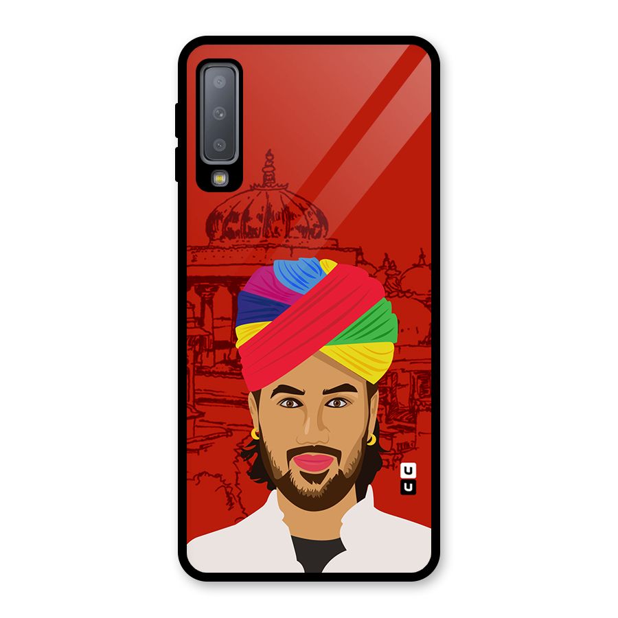 The Rajasthani Chokro Glass Back Case for Galaxy A7 (2018)