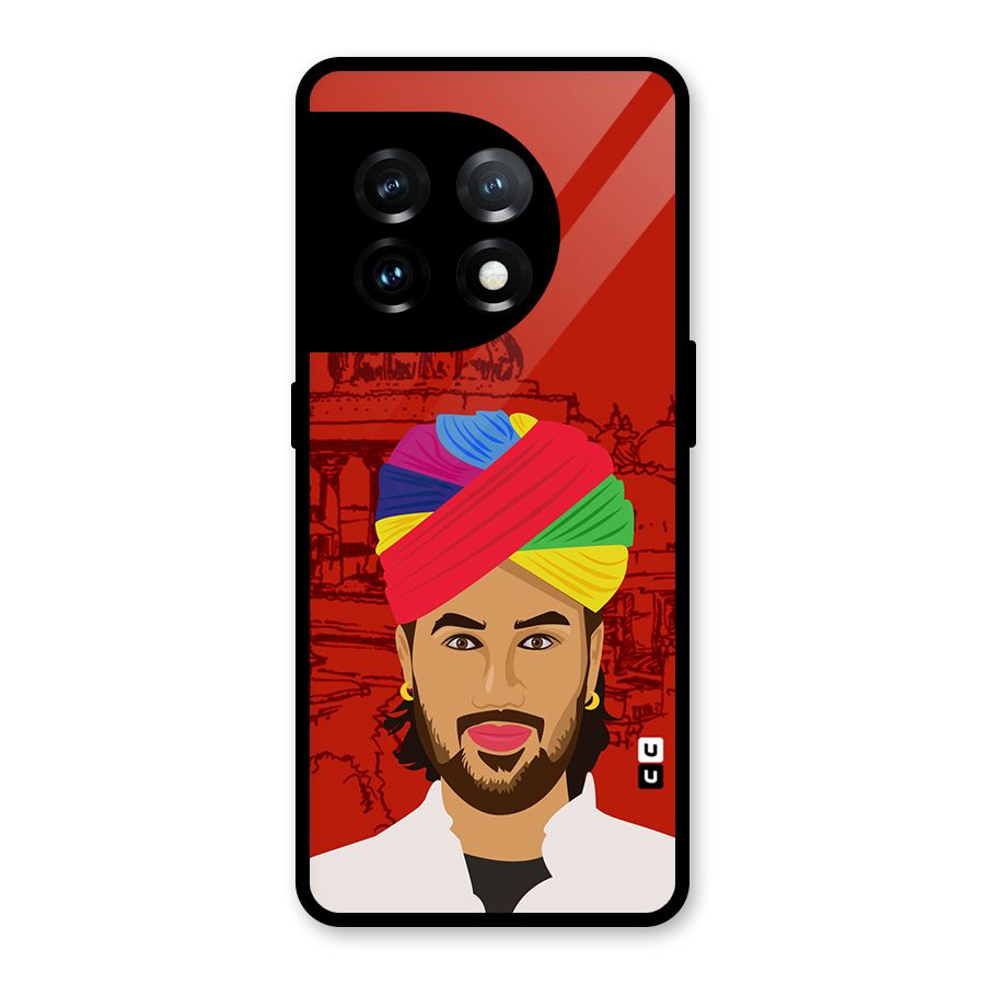 The Rajasthani Chokro Glass Back Case for OnePlus 11