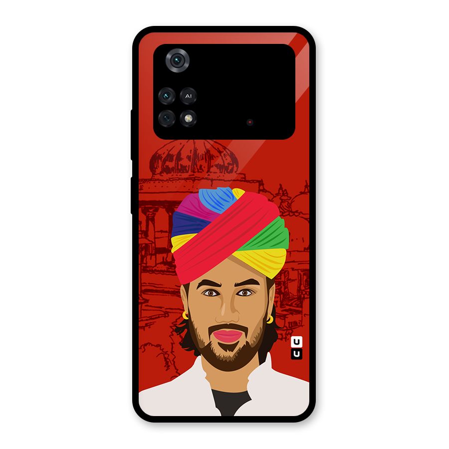 The Rajasthani Chokro Glass Back Case for Poco M4 Pro 4G