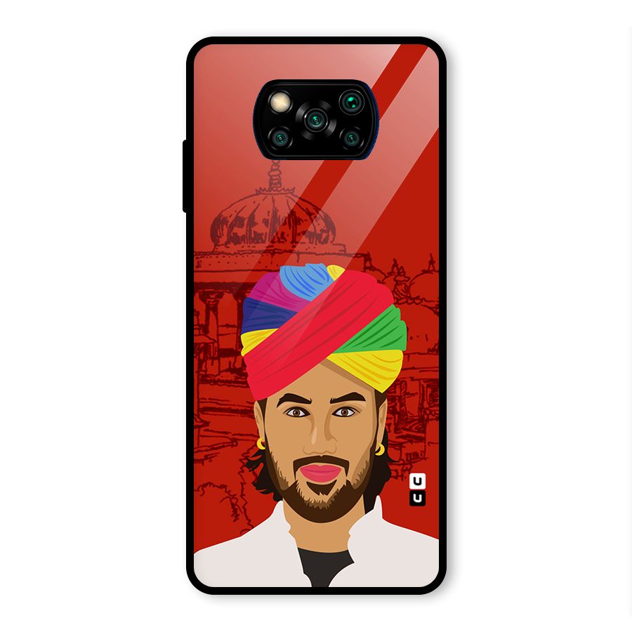 The Rajasthani Chokro Glass Back Case for Poco X3 Pro