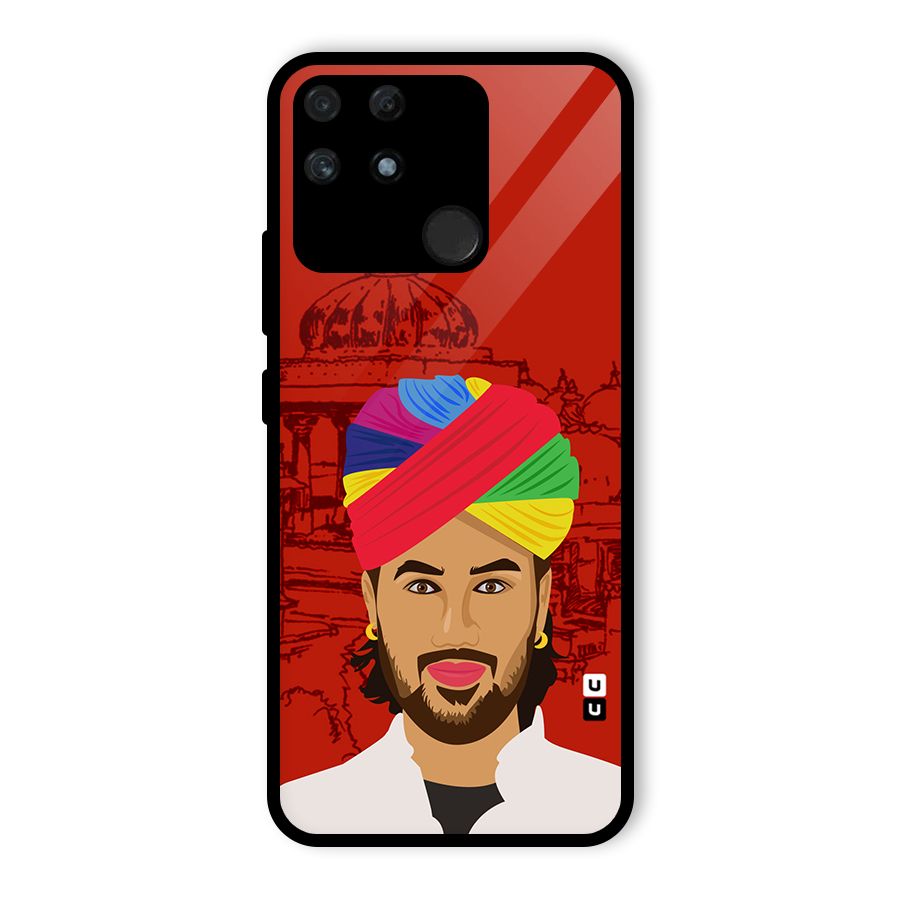 The Rajasthani Chokro Glass Back Case for Realme Narzo 50A