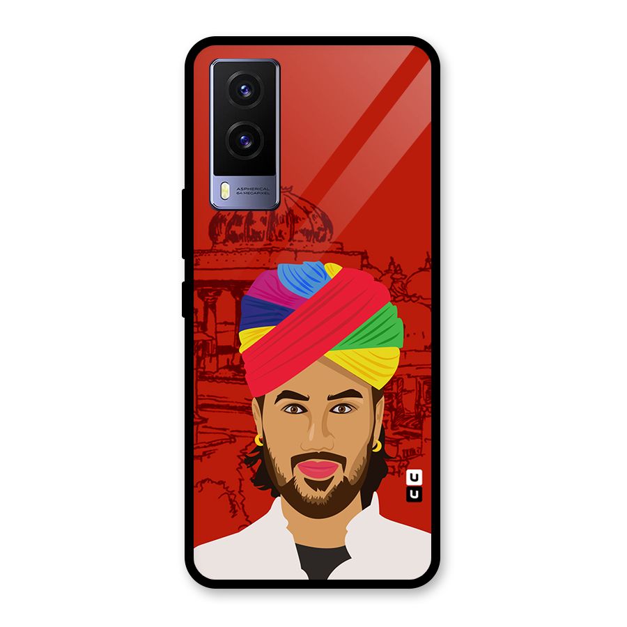 The Rajasthani Chokro Glass Back Case for Vivo V21e 5G