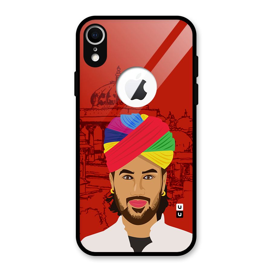 The Rajasthani Chokro Glass Back Case for iPhone XR Logo Cut