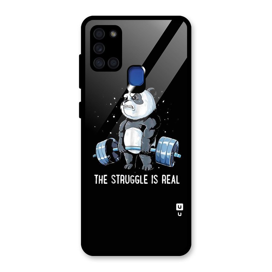 The Struggle is Real Glass Back Case for Galaxy A21s