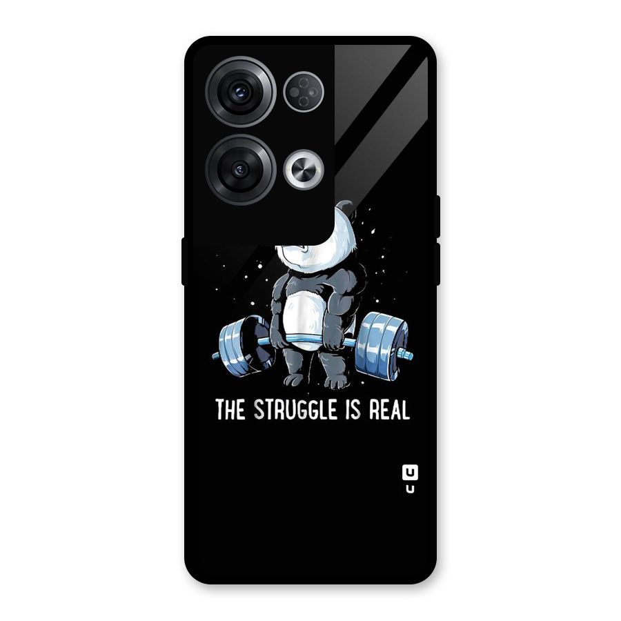 The Struggle is Real Glass Back Case for Oppo Reno8 Pro 5G