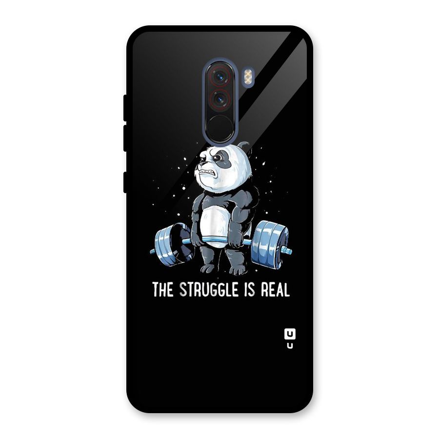 The Struggle is Real Glass Back Case for Poco F1
