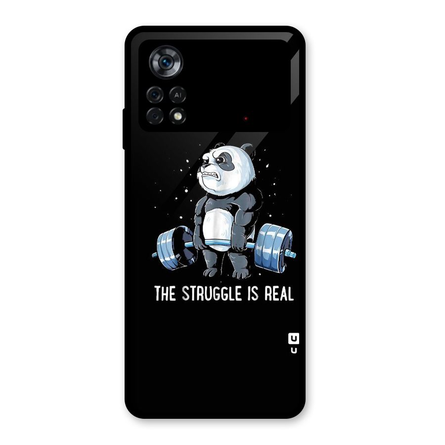 The Struggle is Real Glass Back Case for Poco X4 Pro 5G