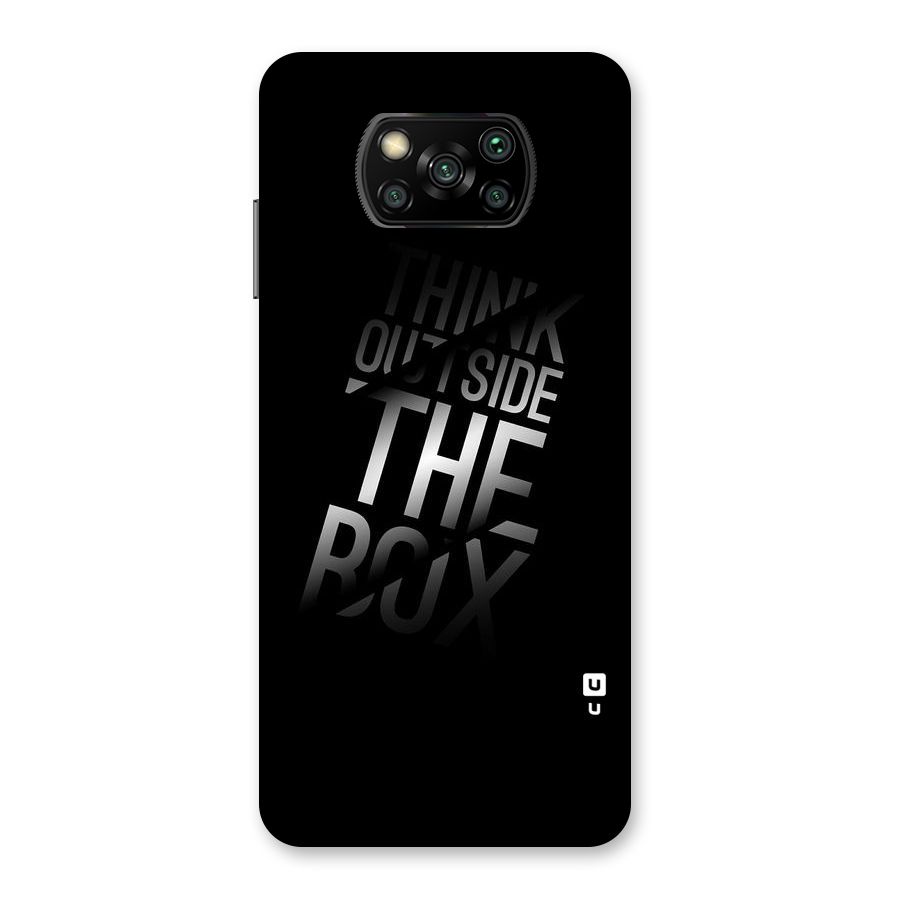 Think Outside The Box Back Case for Poco X3