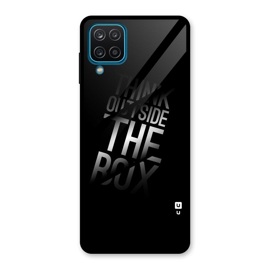 Think Outside The Box Glass Back Case for Galaxy A12
