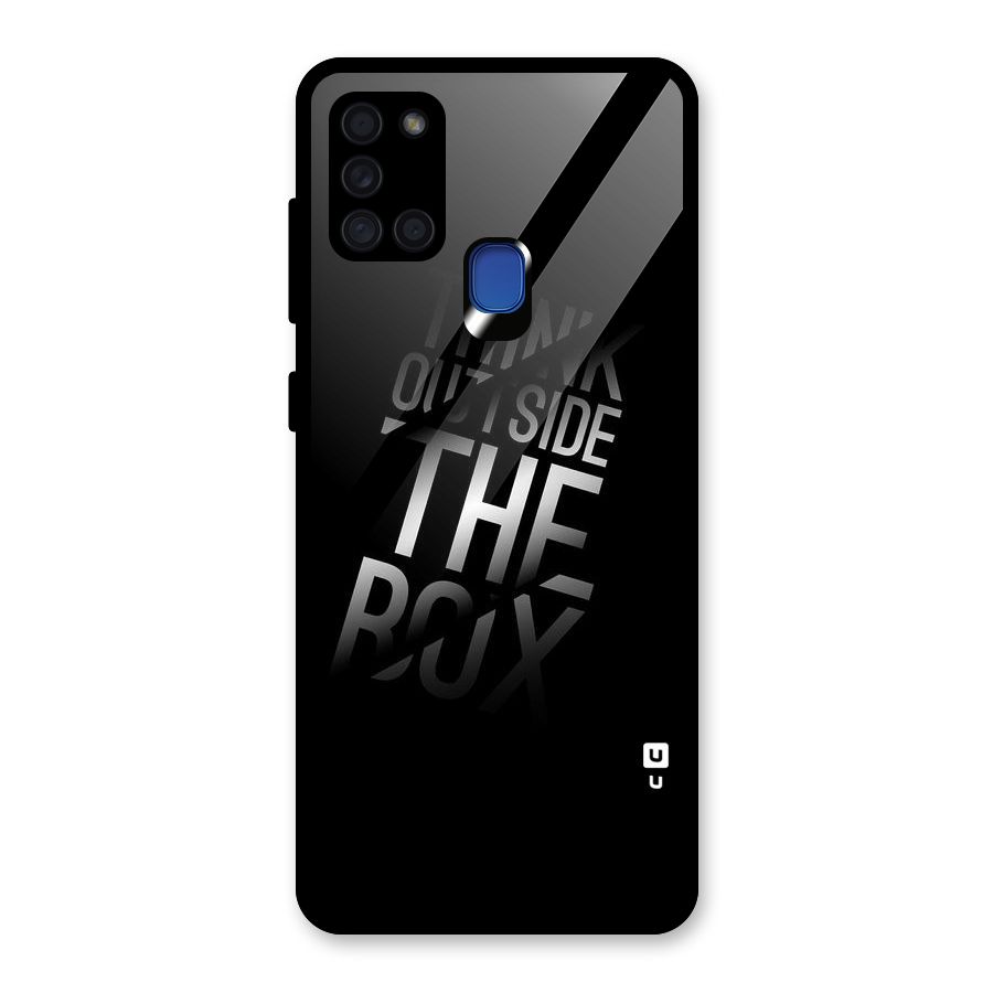 Think Outside The Box Glass Back Case for Galaxy A21s