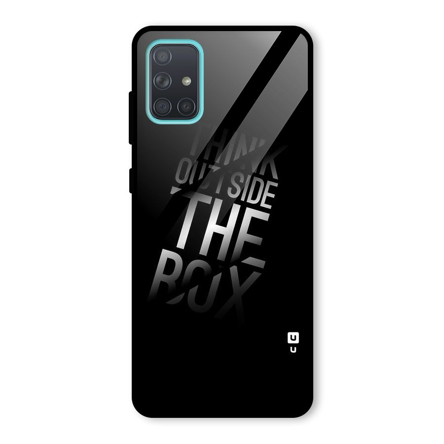 Think Outside The Box Glass Back Case for Galaxy A71