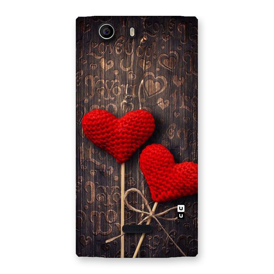 Thread Art Wooden Print Back Case for Canvas Nitro 2 E311