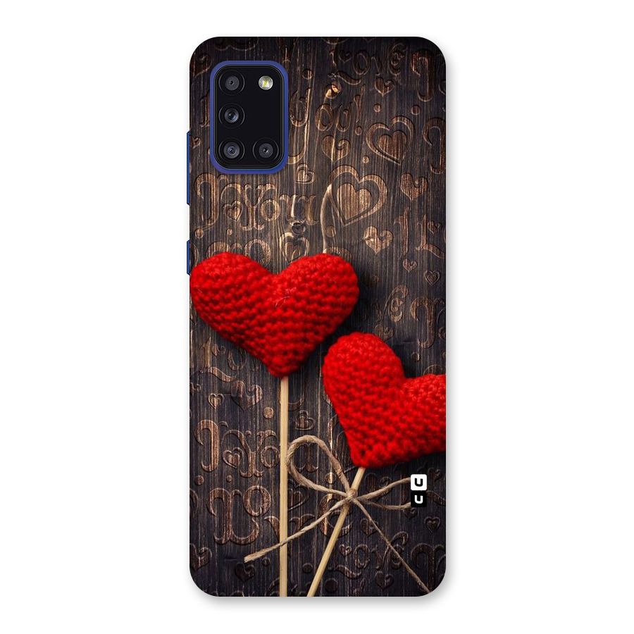 Thread Art Wooden Print Back Case for Galaxy A31
