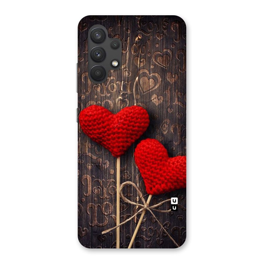 Thread Art Wooden Print Back Case for Galaxy A32