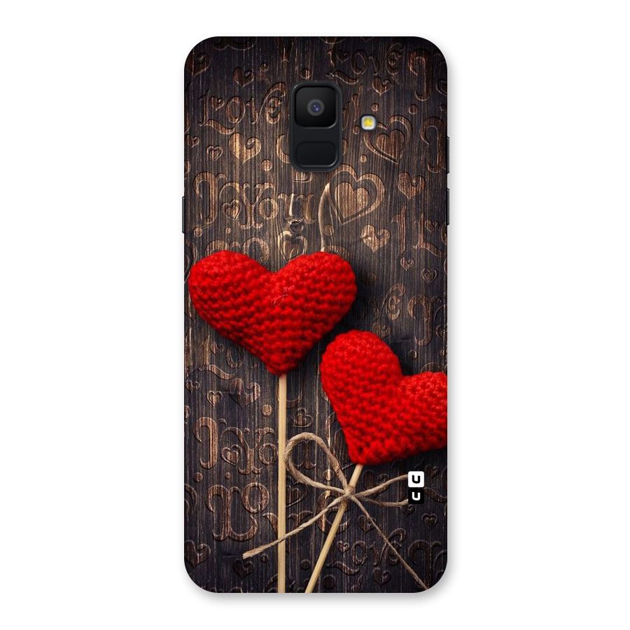 Thread Art Wooden Print Back Case for Galaxy A6 (2018)