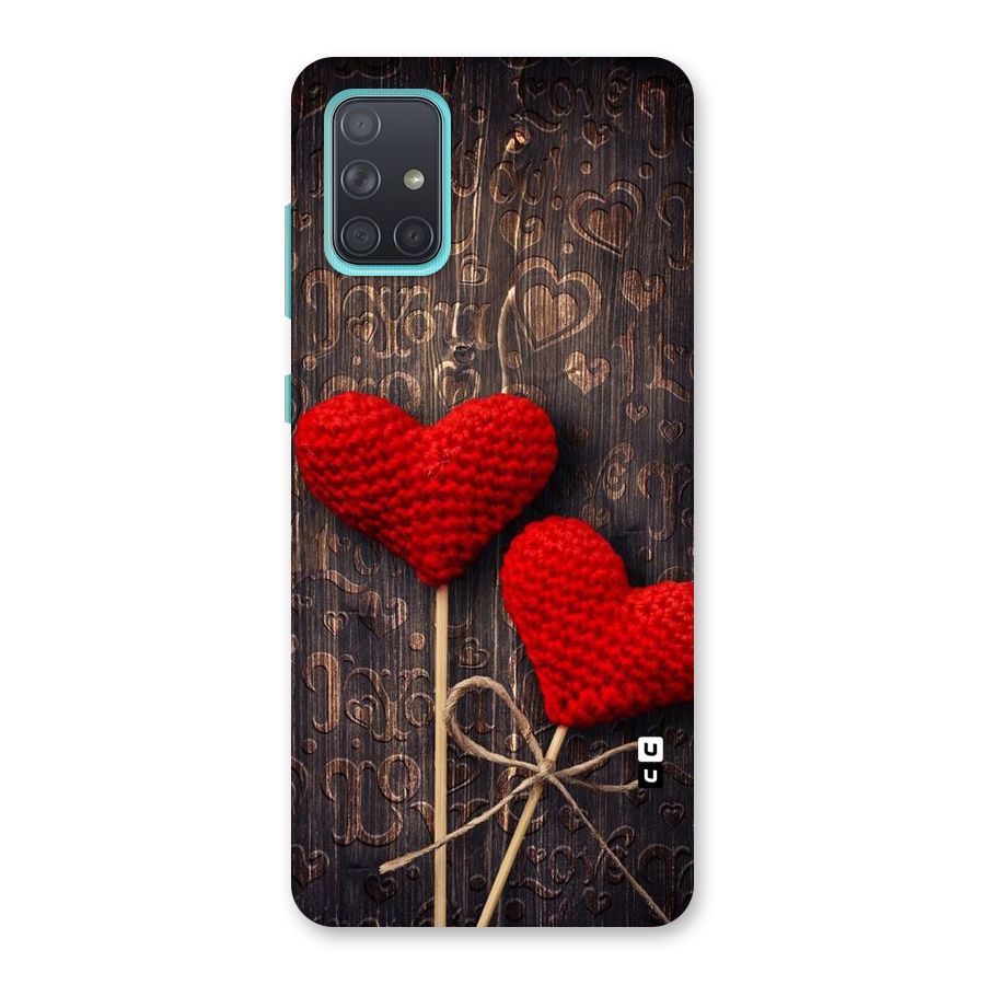 Thread Art Wooden Print Back Case for Galaxy A71