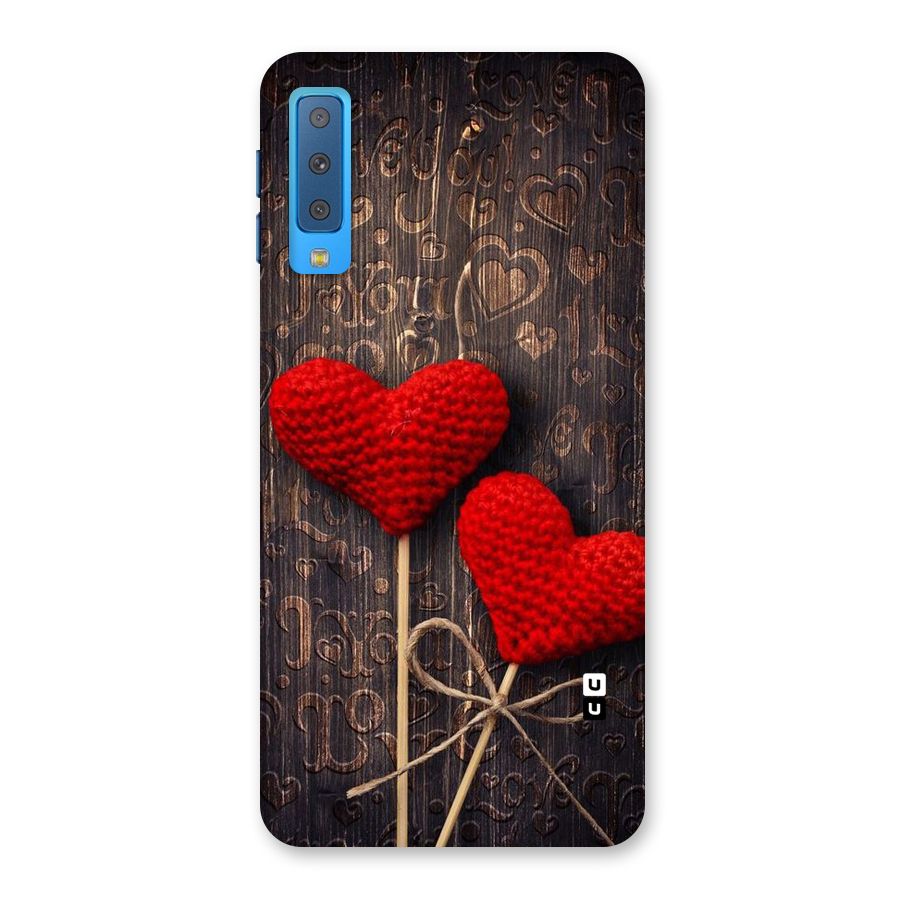 Thread Art Wooden Print Back Case for Galaxy A7 (2018)
