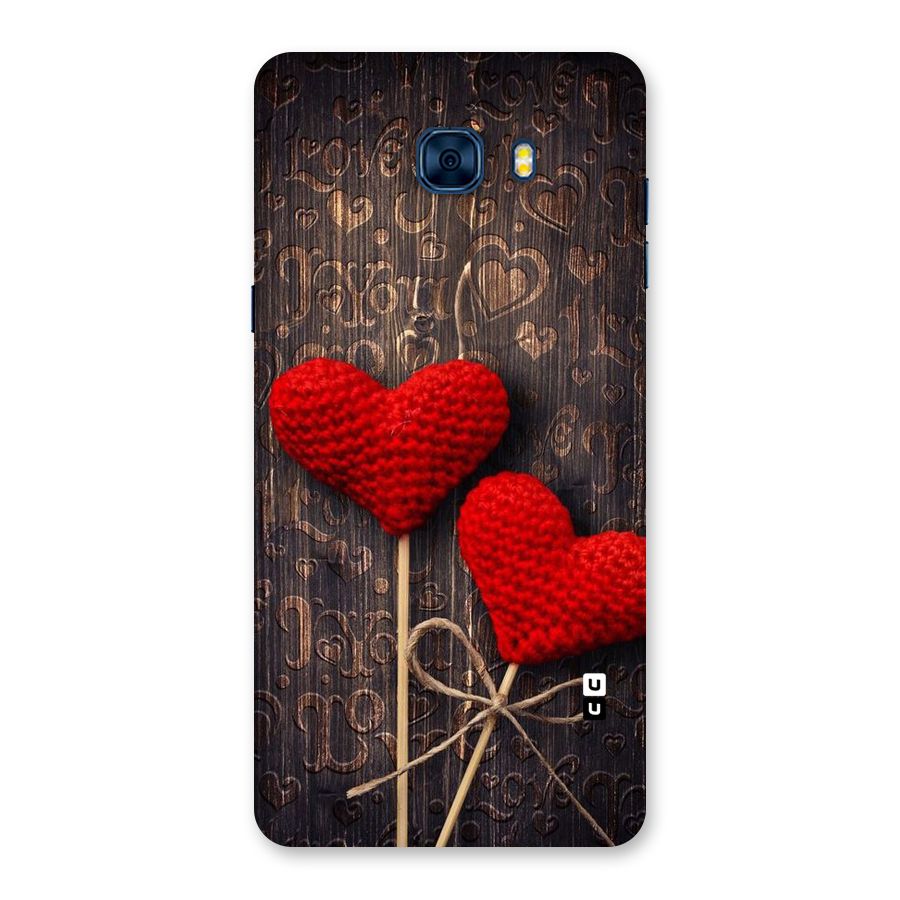 Thread Art Wooden Print Back Case for Galaxy C7 Pro