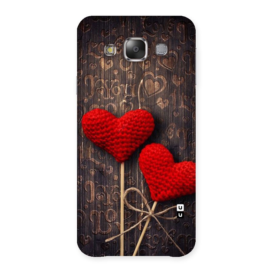 Thread Art Wooden Print Back Case for Galaxy E7