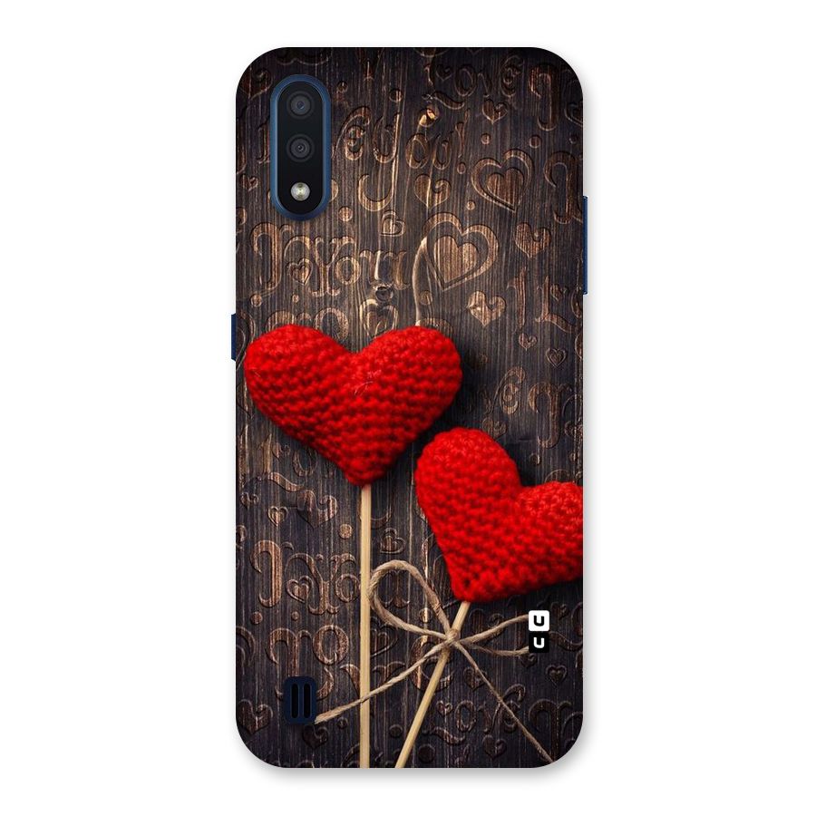 Thread Art Wooden Print Back Case for Galaxy M01