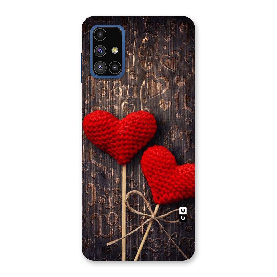 Thread Art Wooden Print Back Case for Galaxy M51