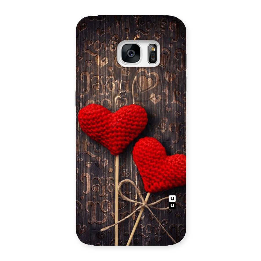 Thread Art Wooden Print Back Case for Galaxy S7 Edge