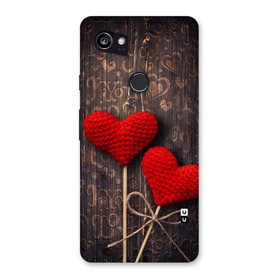 Thread Art Wooden Print Back Case for Google Pixel 2 XL