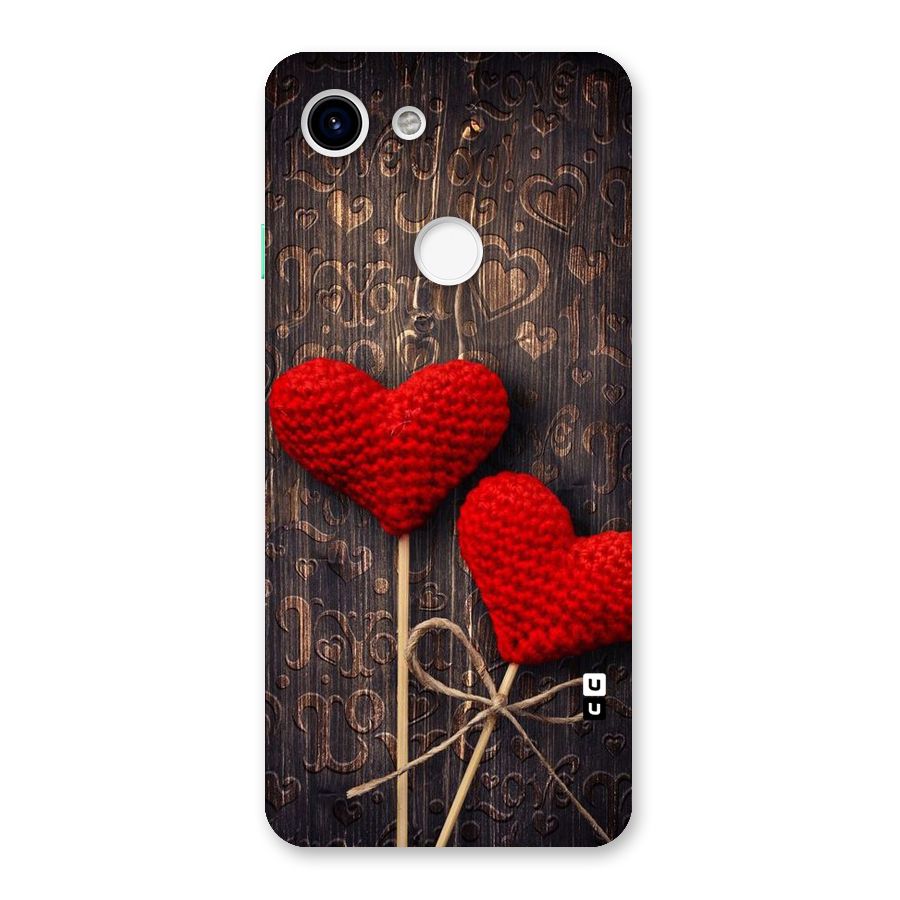 Thread Art Wooden Print Back Case for Google Pixel 3