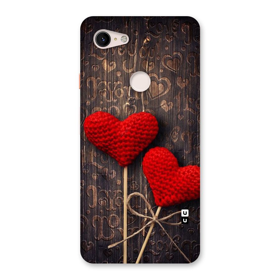 Thread Art Wooden Print Back Case for Google Pixel 3 XL
