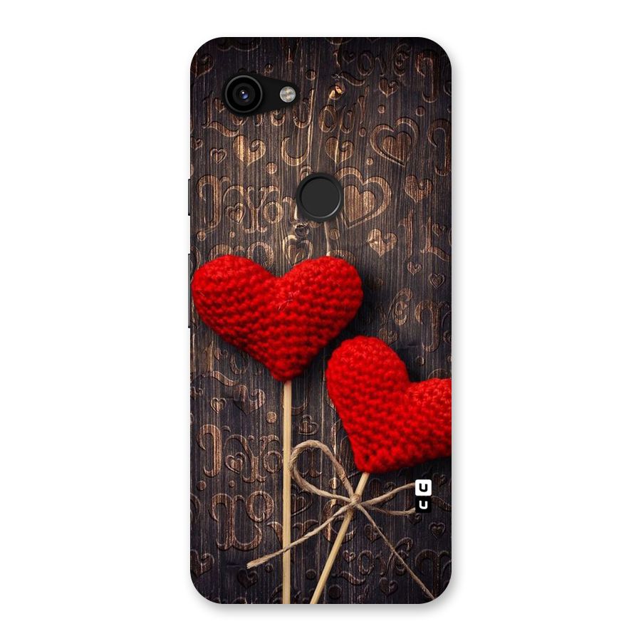 Thread Art Wooden Print Back Case for Google Pixel 3a