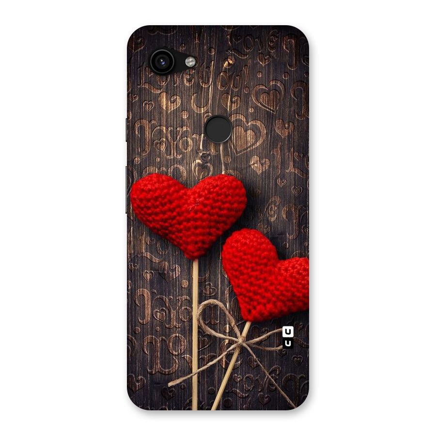 Thread Art Wooden Print Back Case for Google Pixel 3a XL