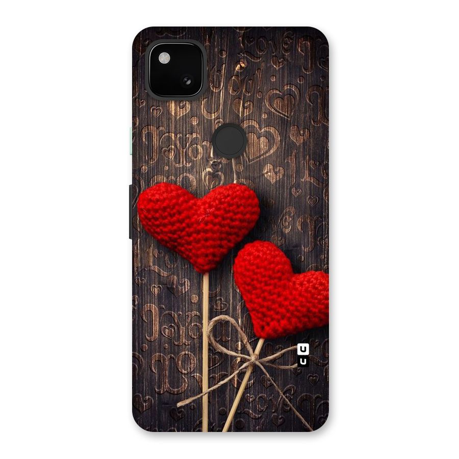 Thread Art Wooden Print Back Case for Google Pixel 4a