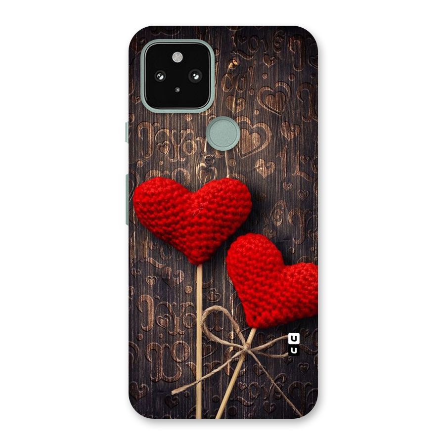 Thread Art Wooden Print Back Case for Google Pixel 5