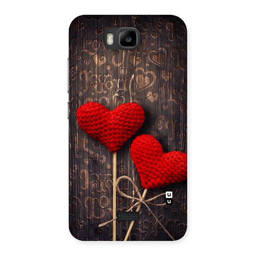 Thread Art Wooden Print Back Case for Honor Bee