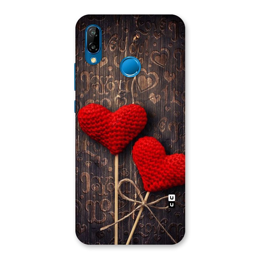 Thread Art Wooden Print Back Case for Huawei P20 Lite