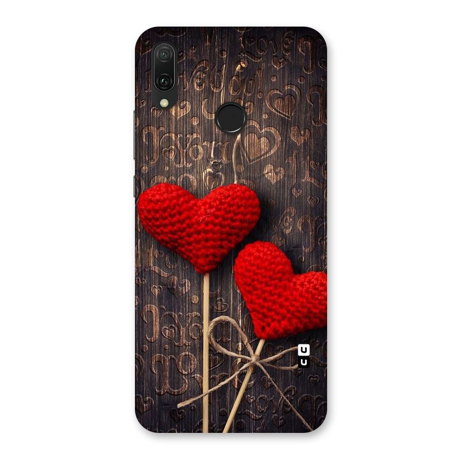 Thread Art Wooden Print Back Case for Huawei Y9 (2019)