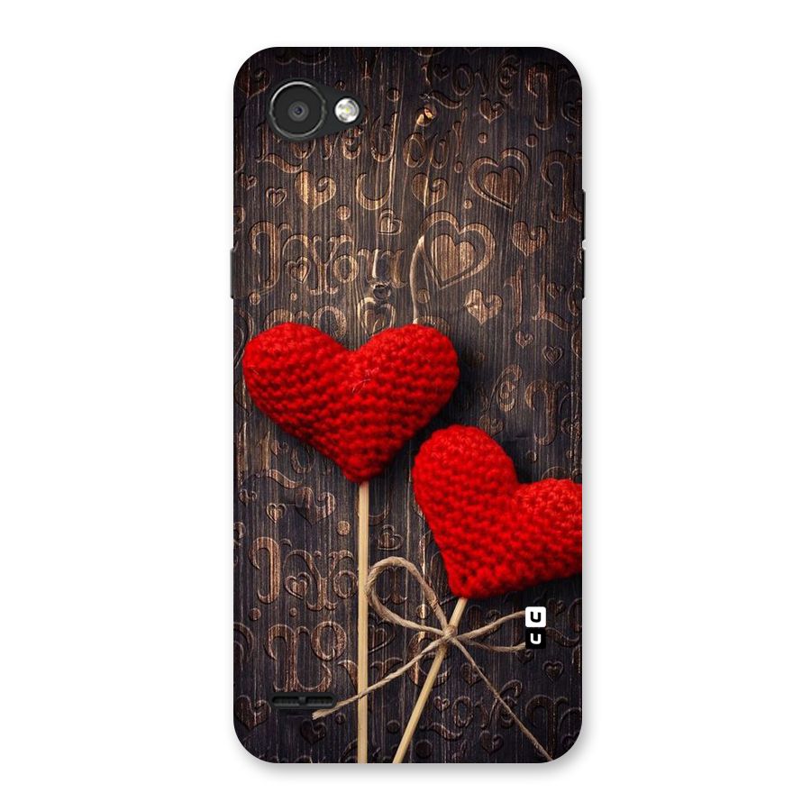 Thread Art Wooden Print Back Case for LG Q6