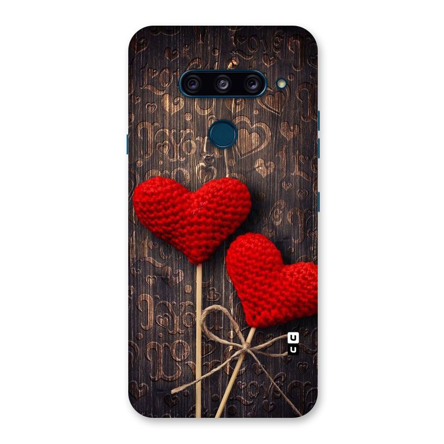 Thread Art Wooden Print Back Case for LG  V40 ThinQ