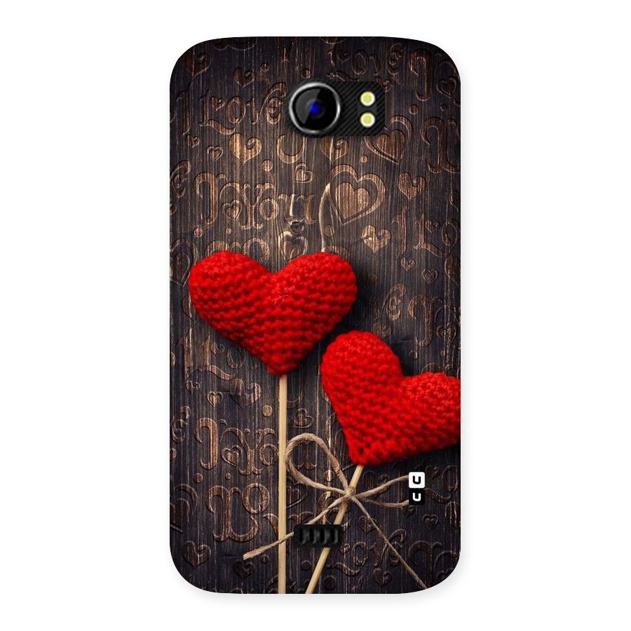 Thread Art Wooden Print Back Case for Micromax Canvas 2 A110