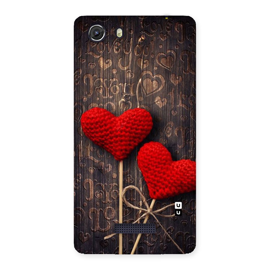 Thread Art Wooden Print Back Case for Micromax Unite 3