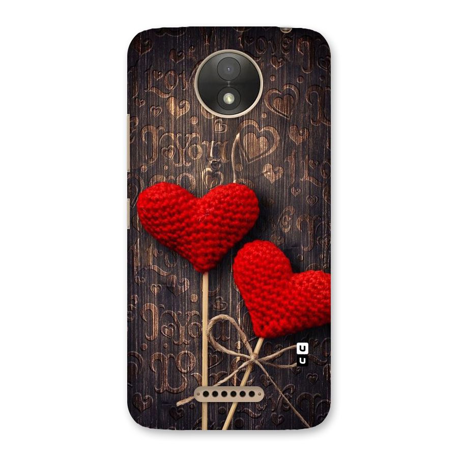 Thread Art Wooden Print Back Case for Moto C Plus