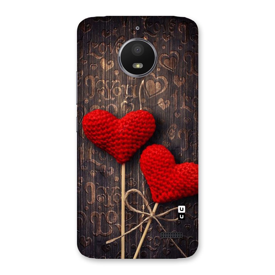 Thread Art Wooden Print Back Case for Moto E4